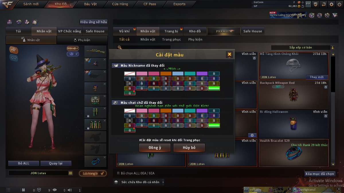 shop acc cf uy tin gia re